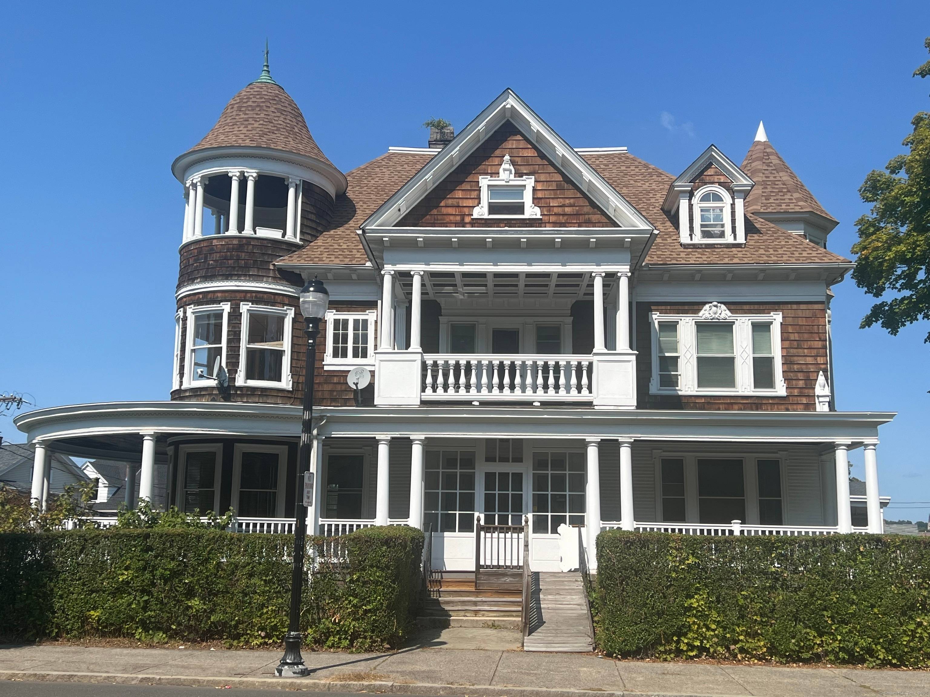 This large Victorian house boasts two spacious floors dedicated to office space.