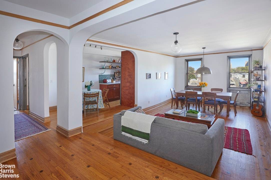 Welcome home to this spacious, bright and fully renovated two bedroom, two bath pre war coop in one of Prospect Lefferts Gardens premiere cooperative buildings.