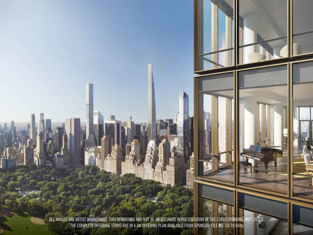 Tower residence 51E is the combination of 2 residences spanning 6, 942 interior square feet and 288 square feet of outdoor space spread across two private loggias and ceiling heights ...