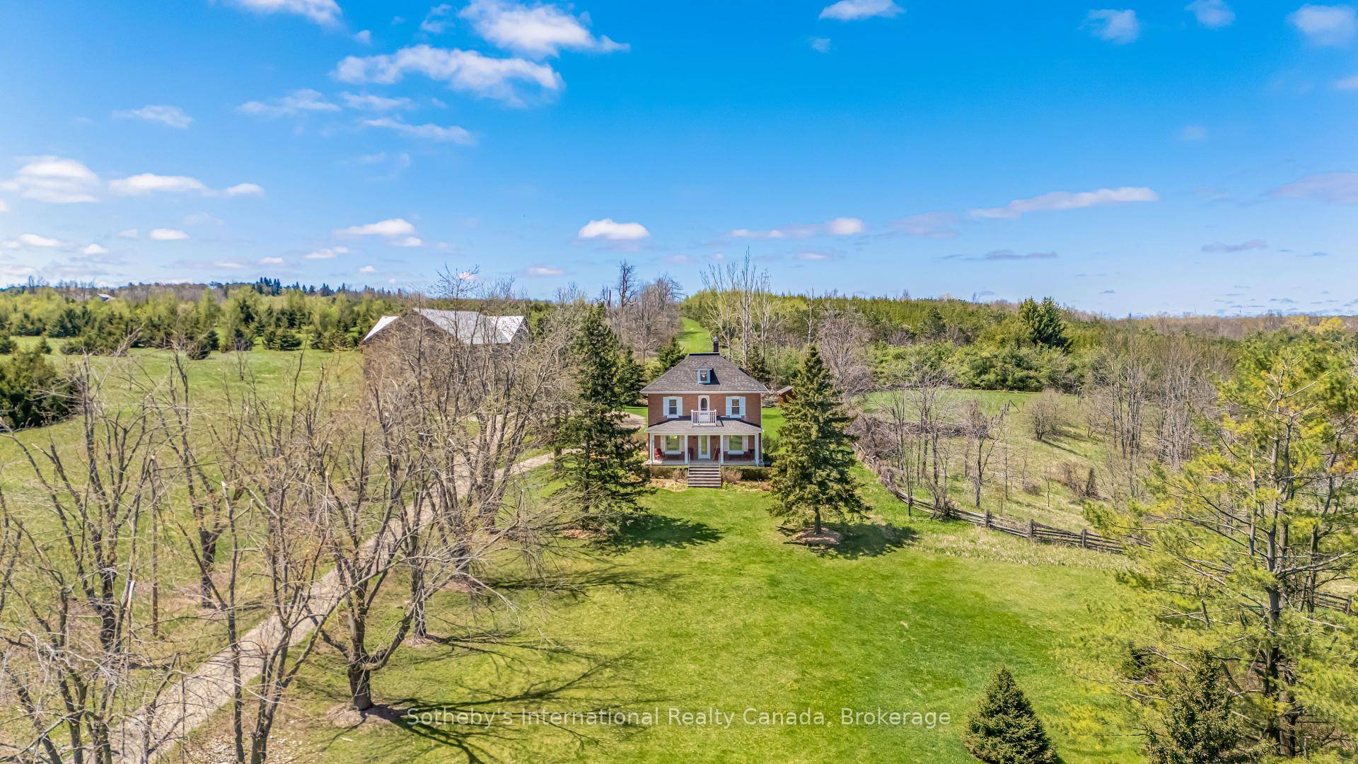 Escape to the rolling hills of Mulmur and discover this beautifully preserved three storey brick farmhouse set on 88 acres of pristine countryside.