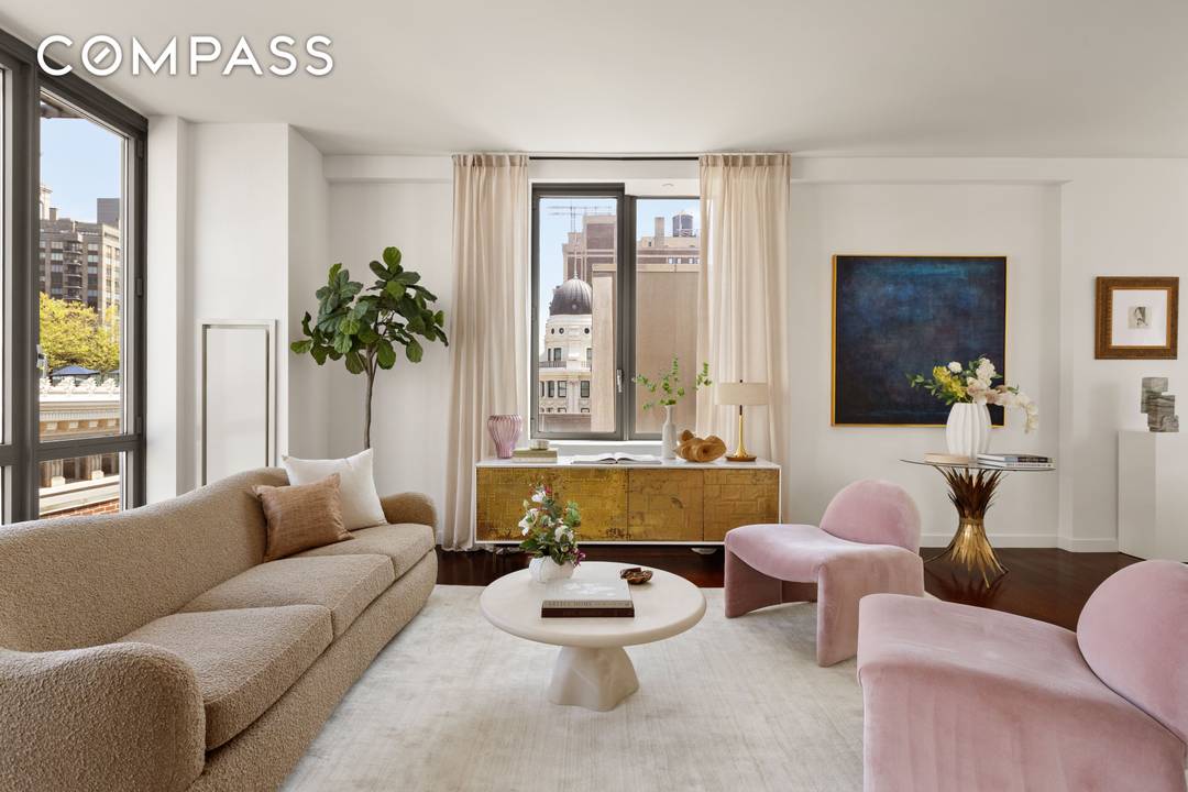 A Flatiron Jewel Loft Like Proportions and Three Exposures 4 W 21st Street Perched high on the 16th floor, this rare and radiant 2 bedroom, 2 bath residence is one ...