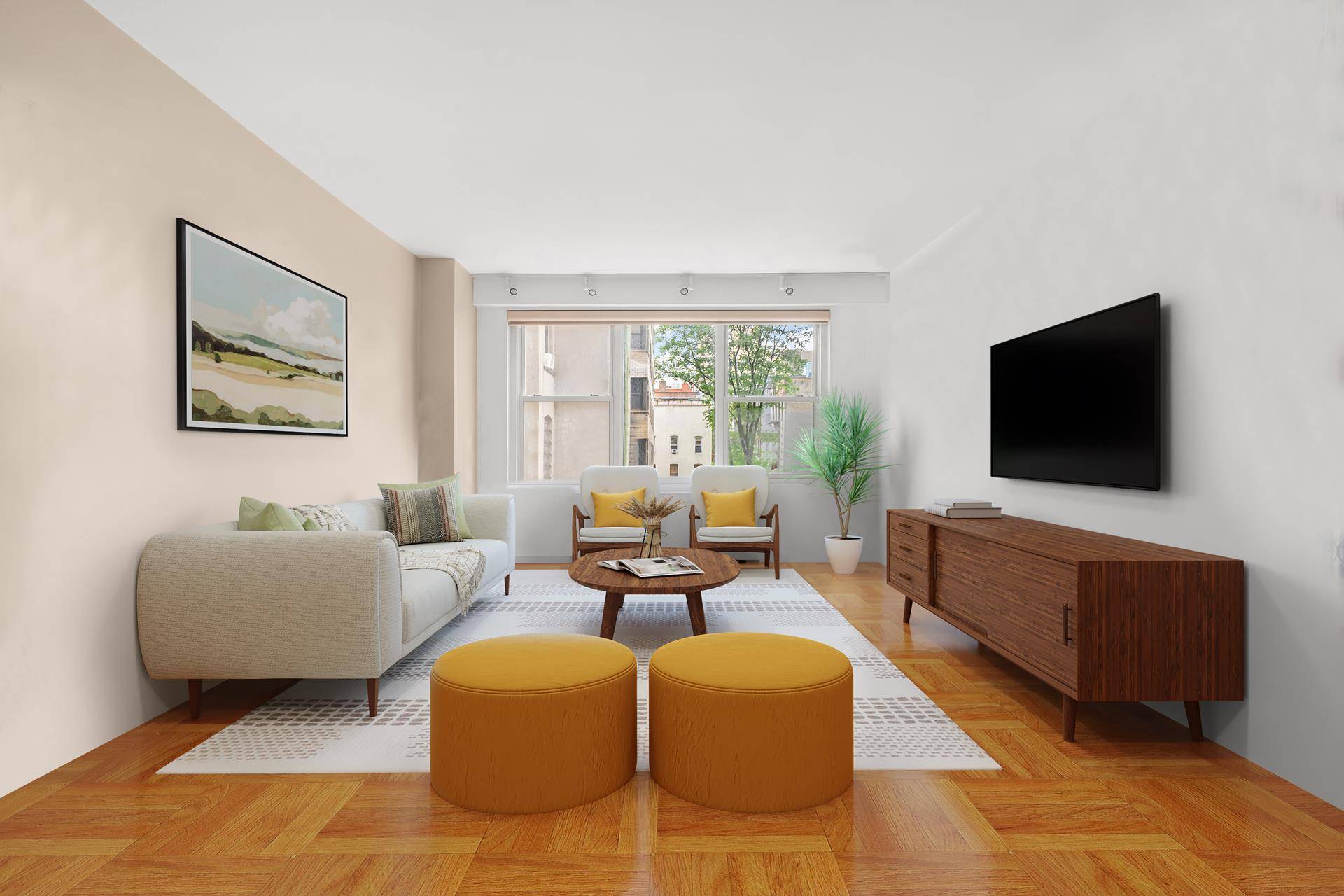 A503 is a large two bedroom, two baths, a combination apartment of a studio and one bedroom that really works.