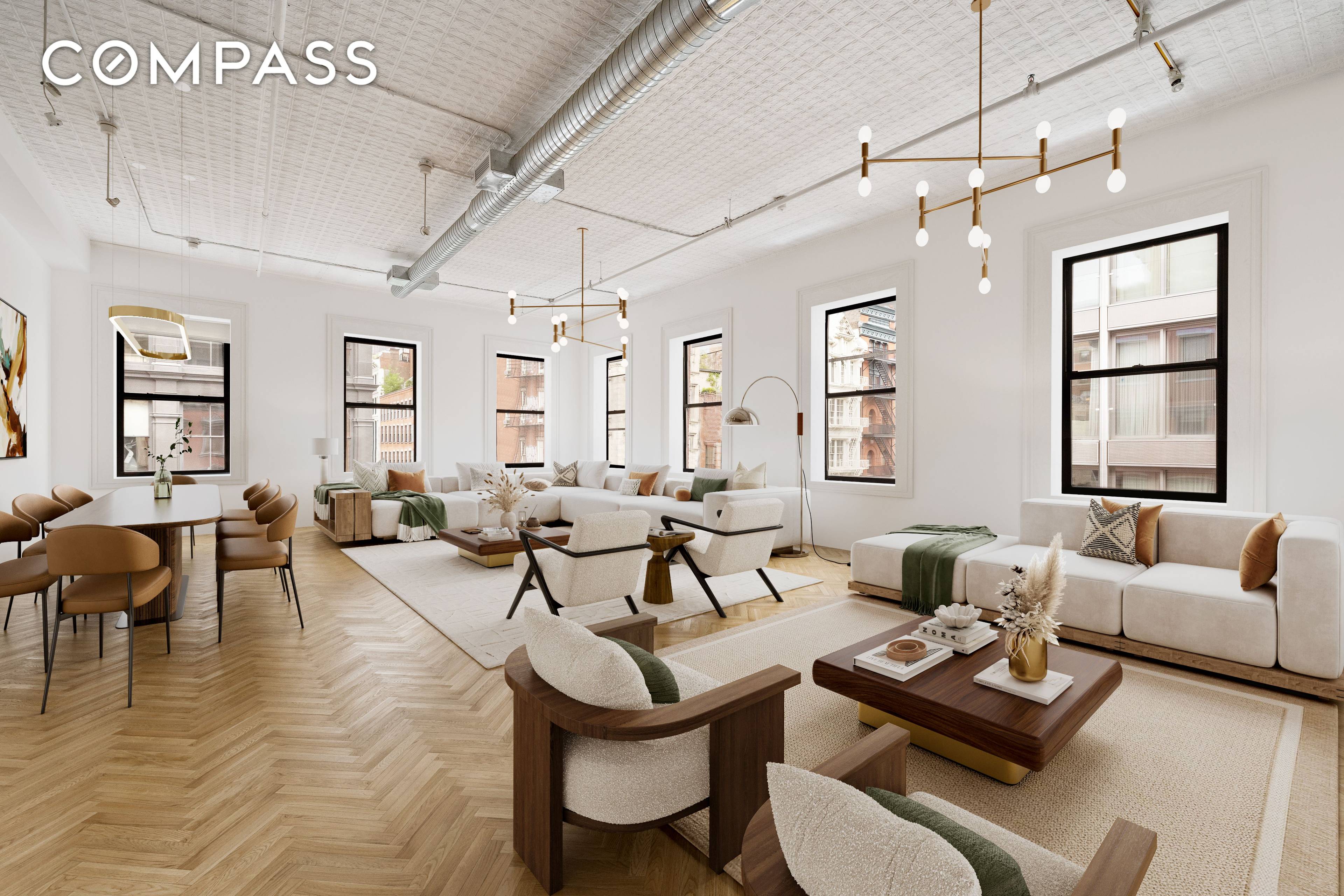 Authentic, Rare, Raw, Soho Condo full floor Loft This southwest corner loft positioned at the intersection of Crosby and Broome Streets on one of Soho's most desired cobblestone blocks, offers ...