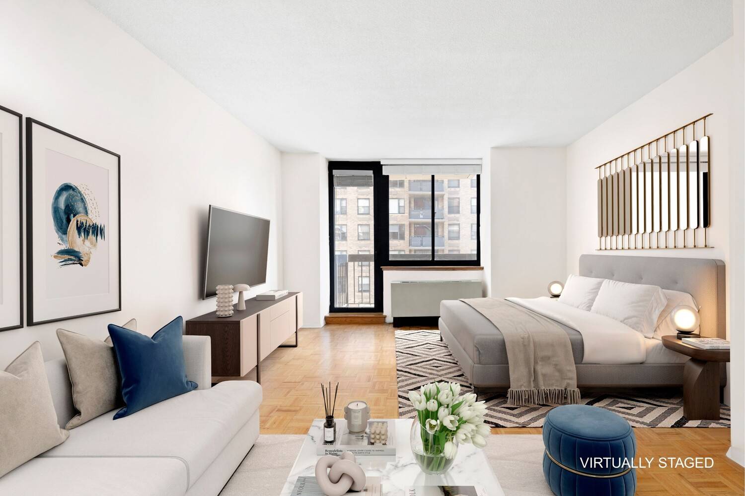 Spectacular High Floor Condo Studio w Balcony in Full Service Building w Pool OPEN HOUSES are BY APPOINTMENT ONLY Quiet and bright, this spacious 21st floor studio in a 24 ...