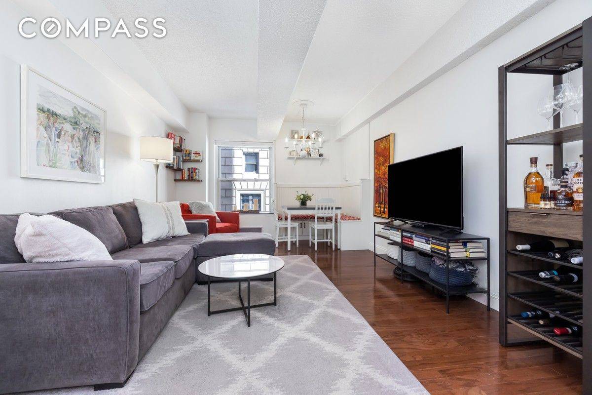 Nestled in a beautifully preserved pre war co op, this well designed 1BR 1BA apartment offers both character and functionality with exceptional storage options and a prime location at the ...