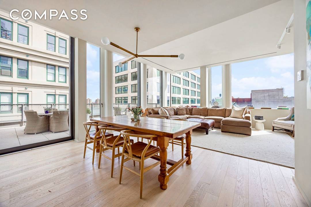 Penthouse C is a spacious, serene two bedroom, two and a half bath concrete and glass residence perched atop Alloy s newest historic condo conversion in DUMBO, occupying the coveted ...