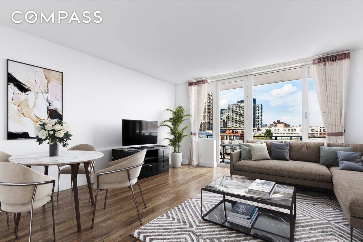 This beautiful sixth floor 1 bed has a great layout with ample space in each room.