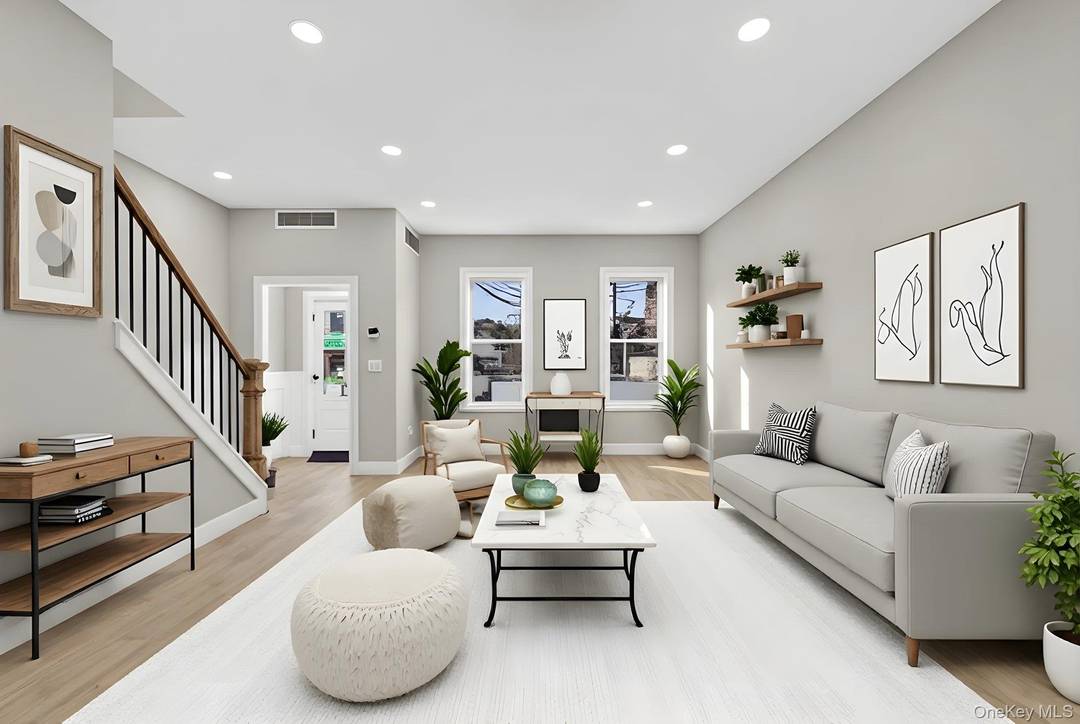 Remarkable and classically renovated 3 story townhouse nestled on a quiet, tree lined street of burgeoning Ocean Hill.