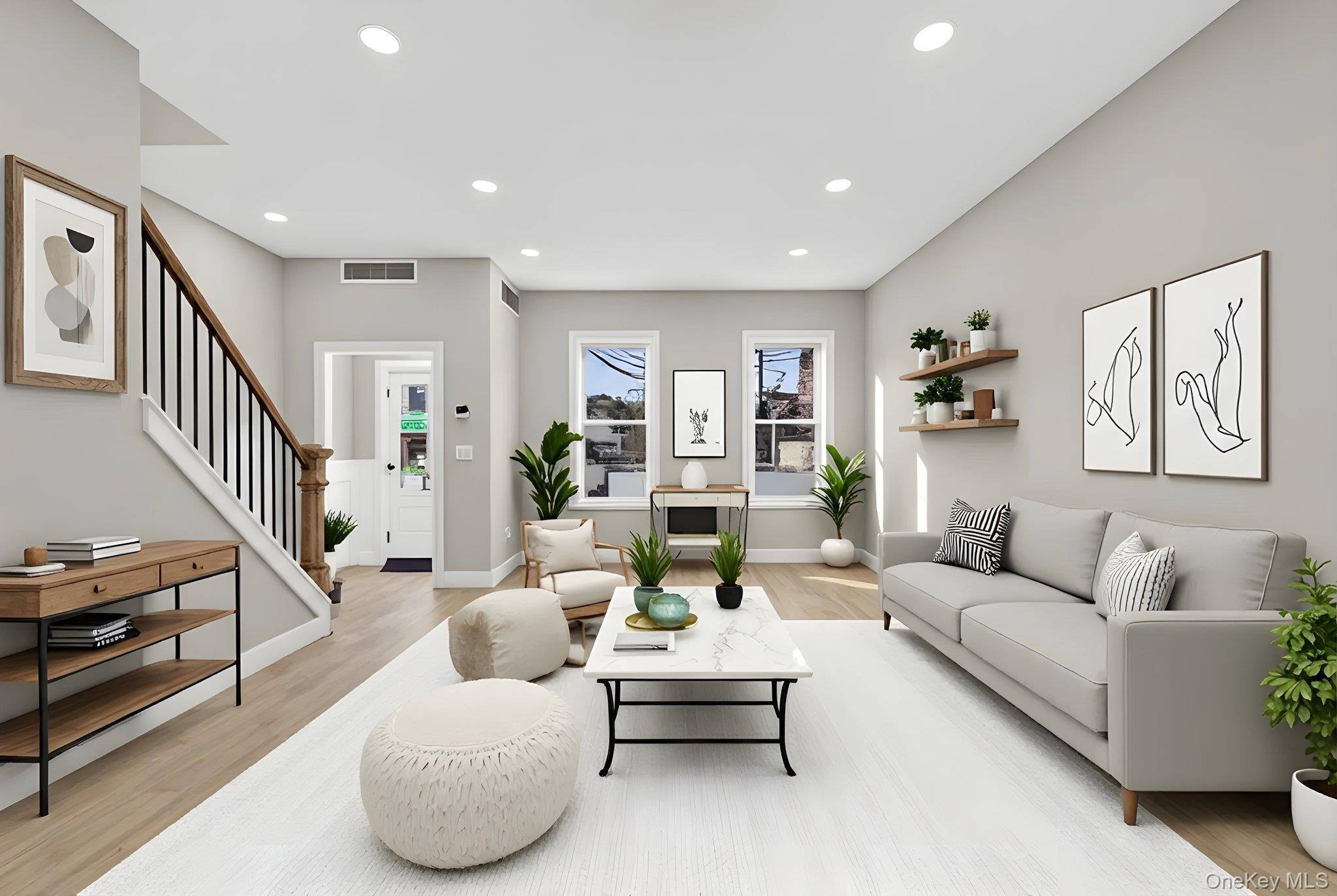 Remarkable and classically renovated 3 story townhouse nestled on a quiet, tree lined street of burgeoning Ocean Hill.