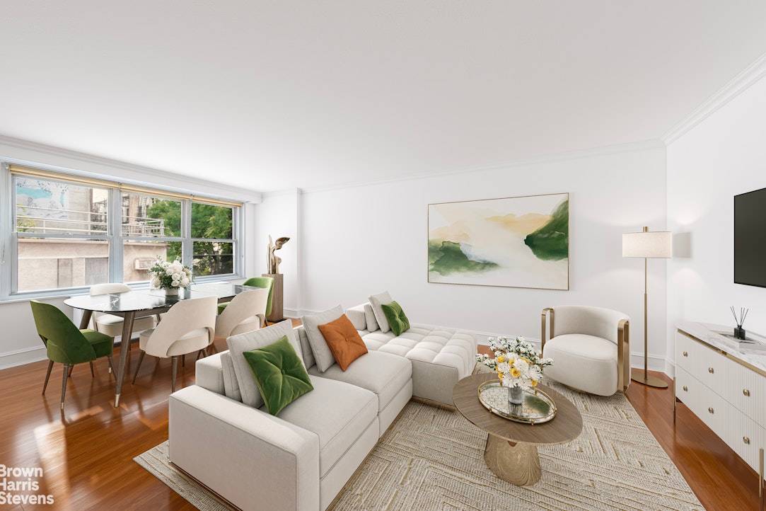 Great opportunity to own this sunny, quiet renovated corner one bedroom at the full service Riverview East Coop.