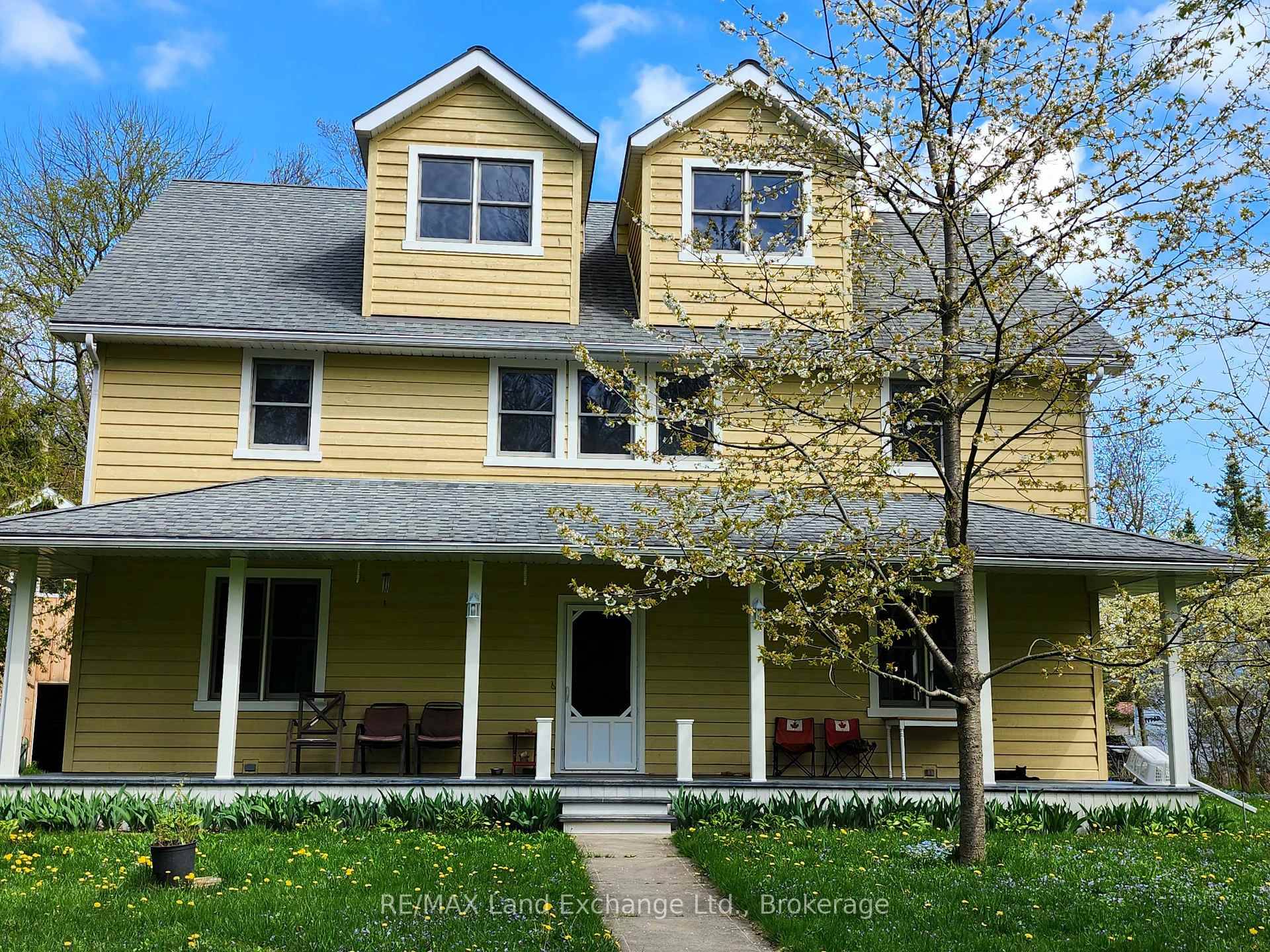 If a country style home in a private wooded location.