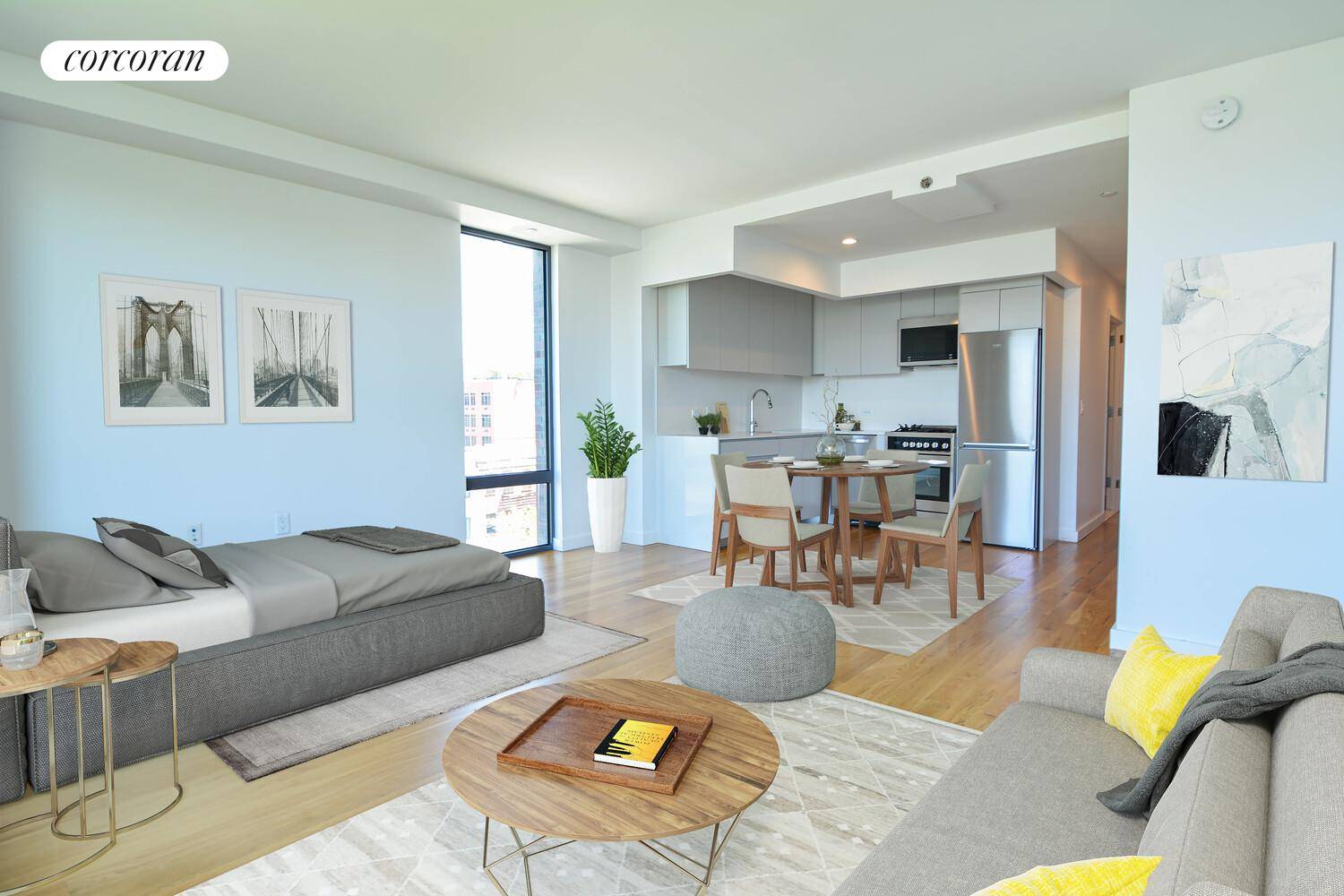 This extra spacious home features a large living space, plus floor to ceiling windows allowing for open views and great sunlight.