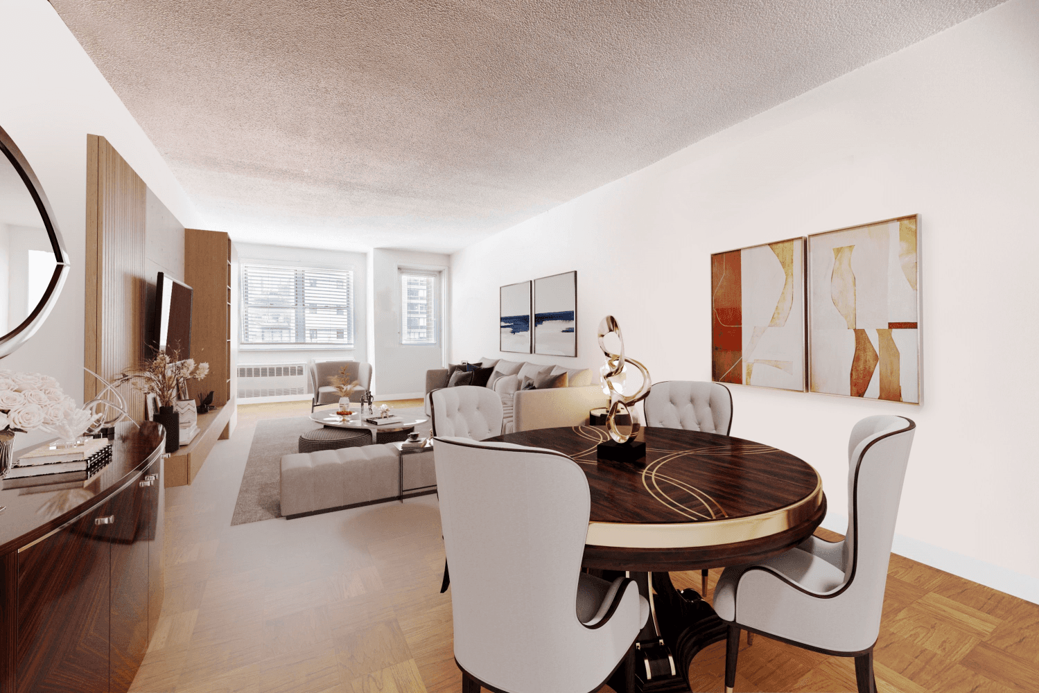 A HUGE ONE bedroom corner unit condo on the top floor in the heart of Chelsea, with access to a building parking garage.