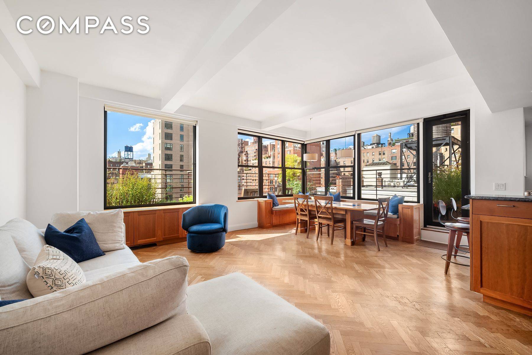3 BR 2 Bath penthouse condominium apartment with a private approximately 700 sq.