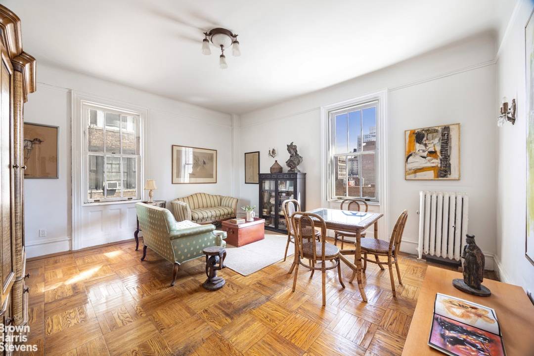 Rarely available two bedroom, one bath residence at the legendary Dorilton, one of Manhattan's most distinguished Beaux Arts landmarks on the Upper West Side.