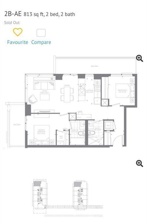 2 Beds 2 FULL Baths Corner Units With Parking amp ; Locker Included.