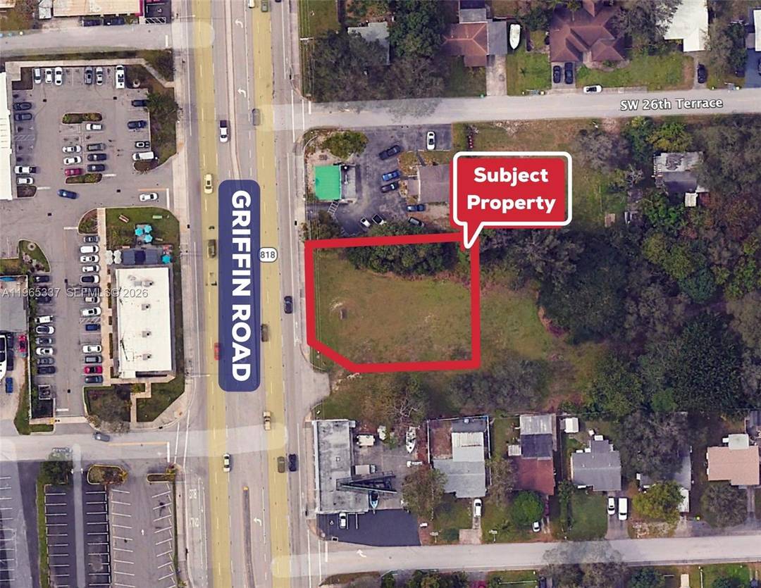 13, 663 SF commercial development site located directly on Griffin Rd in Dania Beach.
