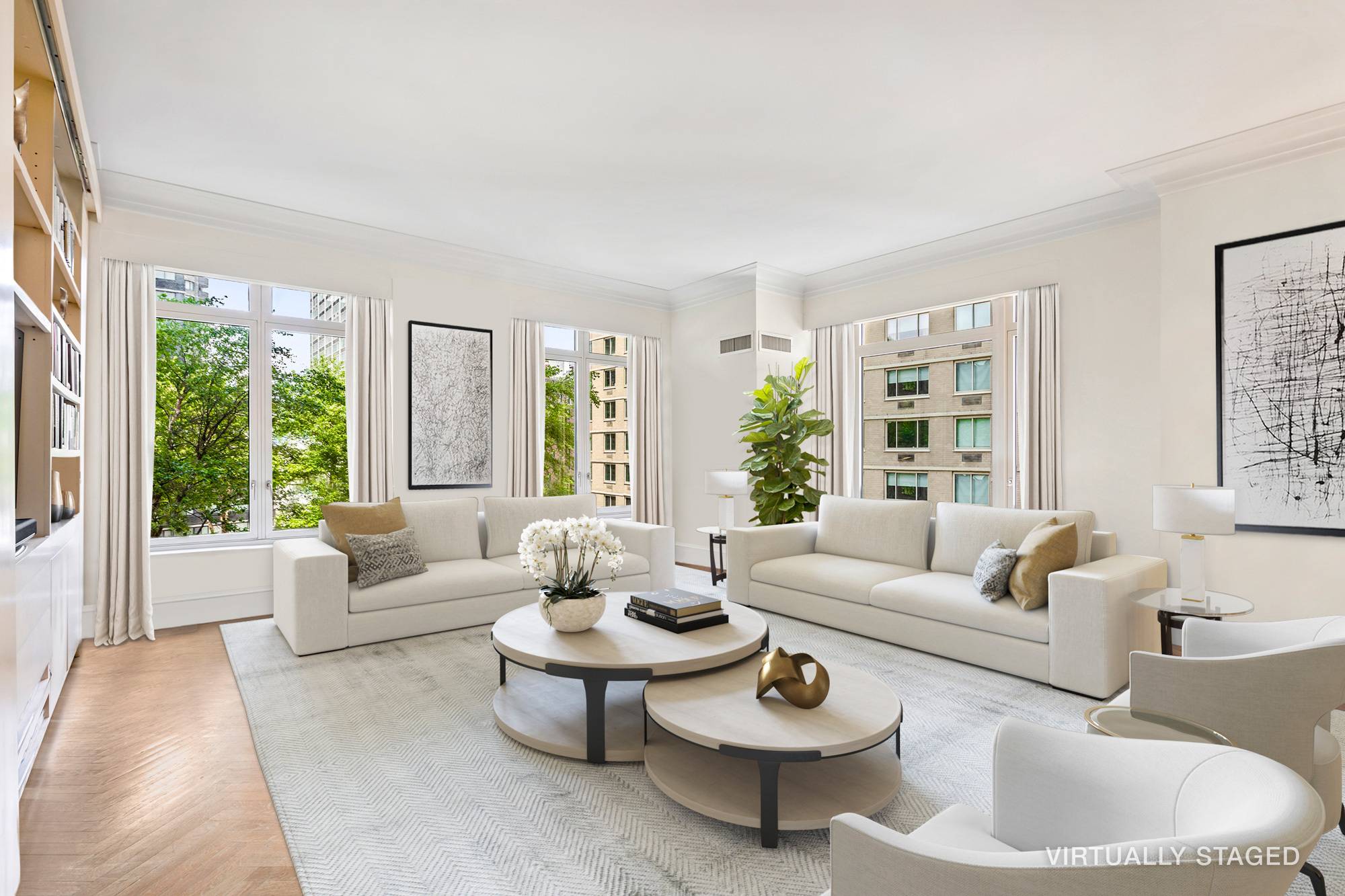Corner Three Bedroom at 15 CPW Located in the tower of Robert A.