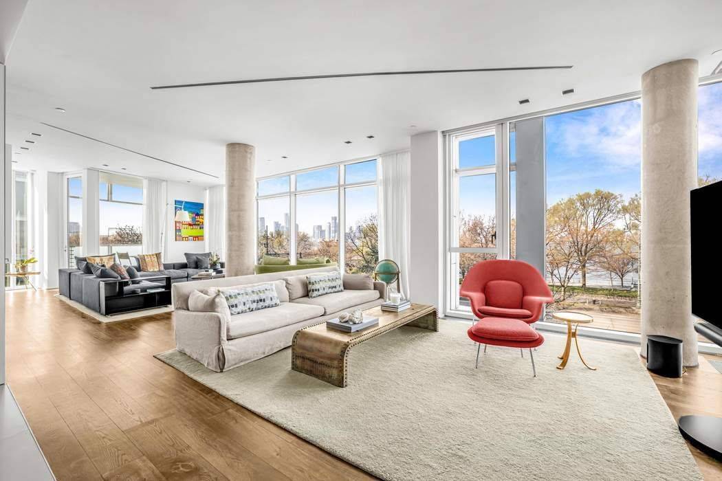 Residence 3N at 173 Perry Street is a triple mint, contemporary full floor home spanning approximately 1, 853 square feet.