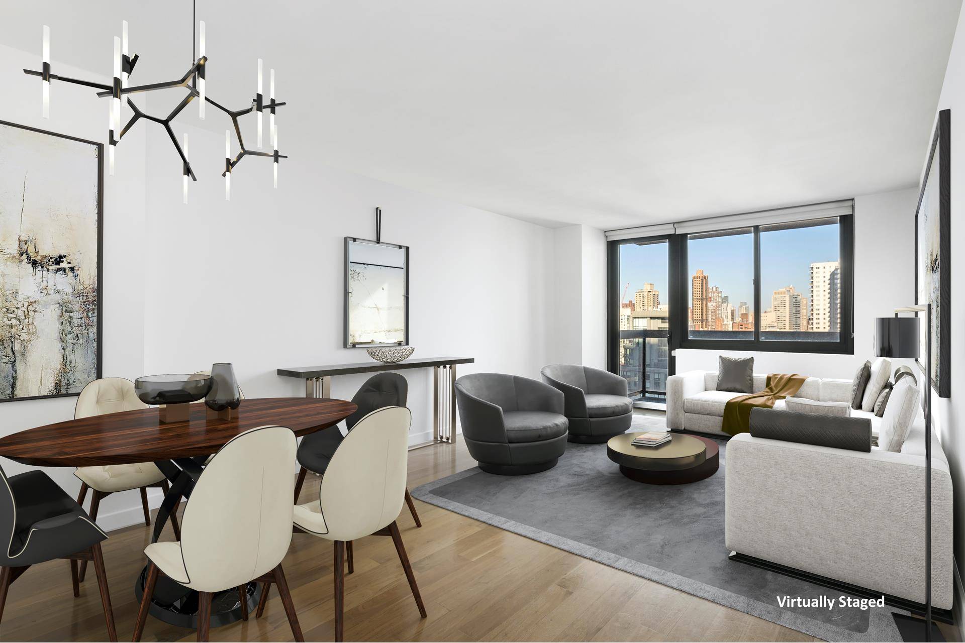 Introducing 20L, a pristine one bedroom with a terrace overlooking a private garden.