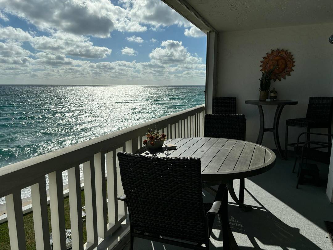 Beautiful view from direct ocean balcony in this rental for 2026 27 season.