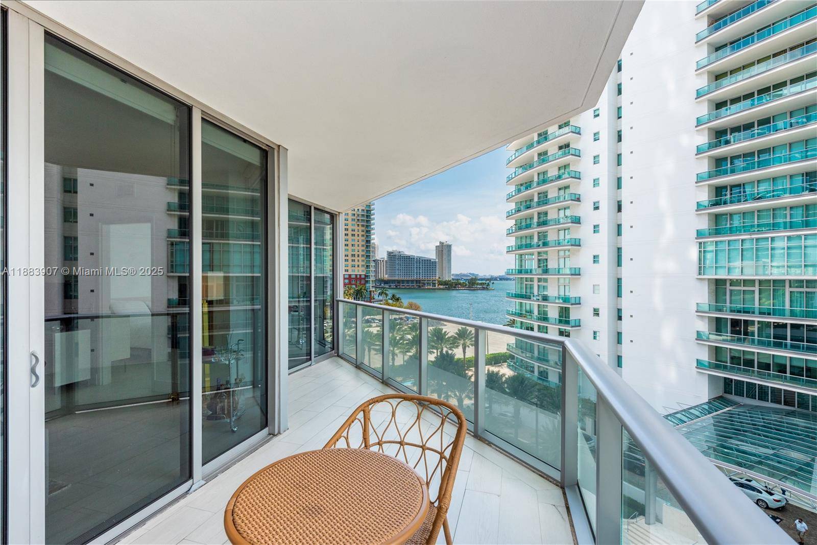 Corner residence at Brickell House, a contemporary condominium built in 2014.
