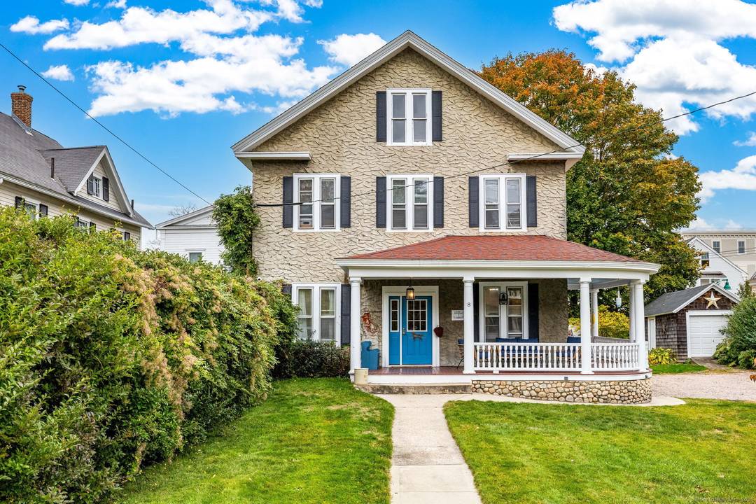 Step into coastal New England charm at 8 Pearl Street a spacious, beautifully maintained colonial style home just a short stroll from downtown Mystic !