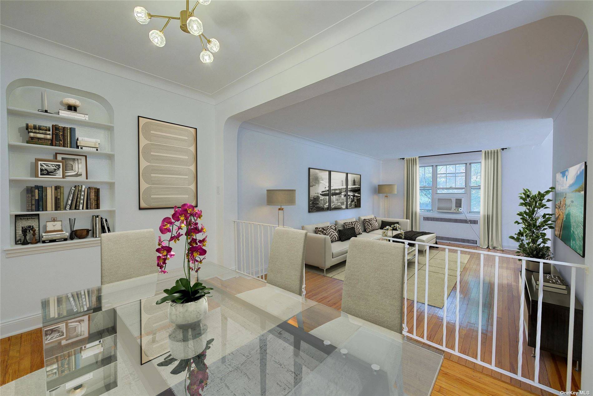 Prewar Gem ! ! ! Welcome to Forest Hills South, Spacious JR4, corner apartment with southern exposure, overlooking a beautiful English Gardens and water fountains.