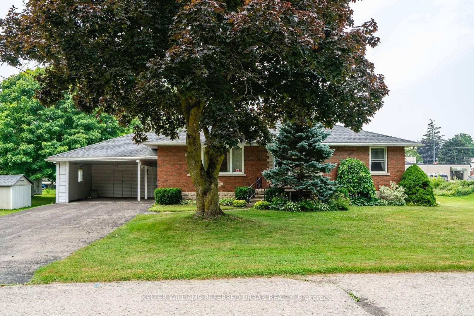Solid brick bungalow on a quiet, tree lined street surrounded by wonderful neighbours in picturesque Harriston.
