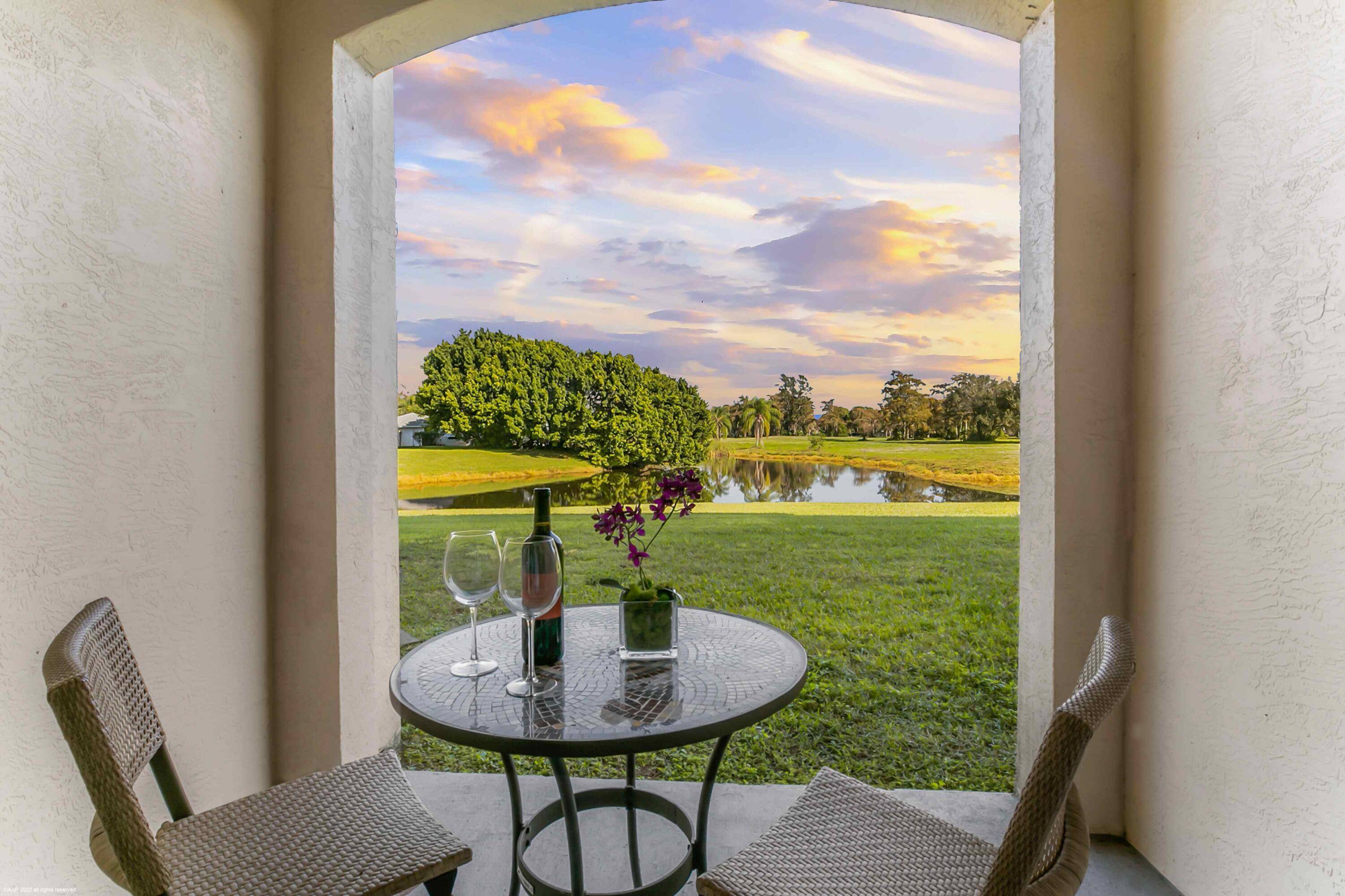 Spend the winter season in this adorable, fully furnished, first floor one bedroom condo in Arissa Place.