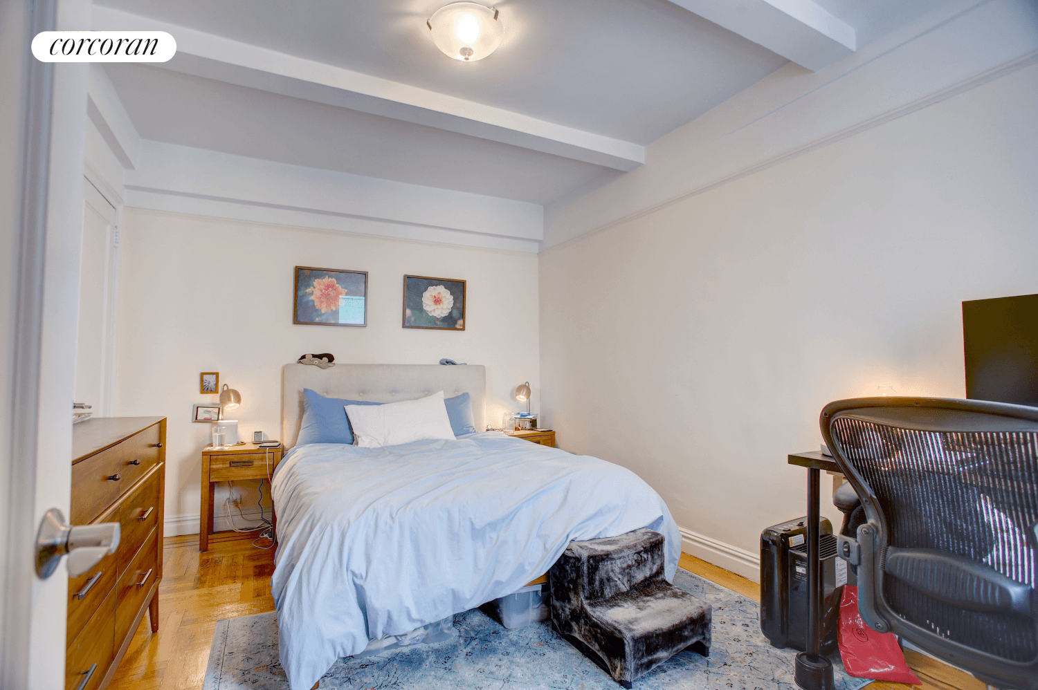 Large and renovated one bedroom in a well maintained part time doorman, elevator building.