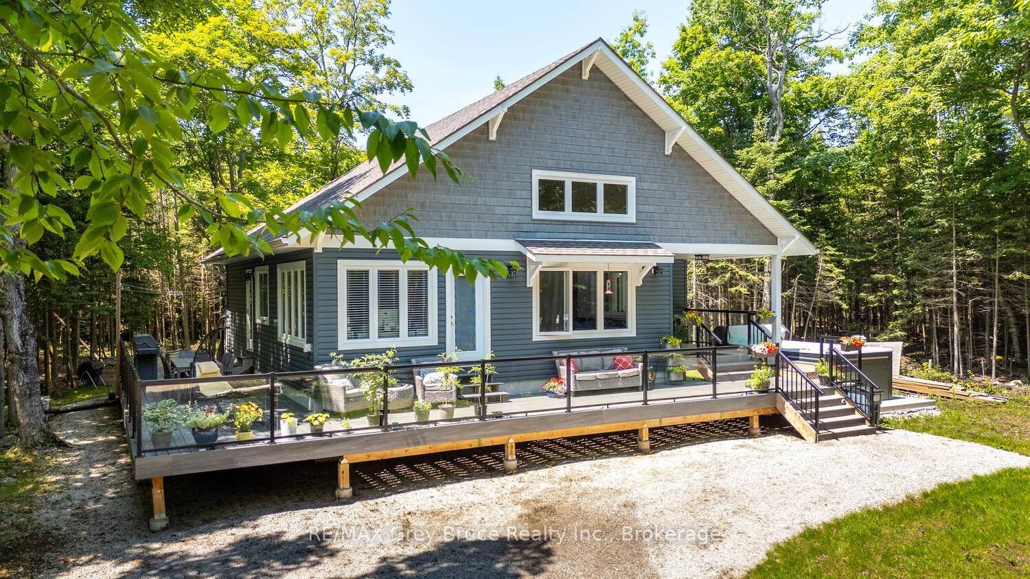 Tucked amongst the trees on a private 1 acre lot, this charming 3 bedroom, 2 bathroom, four season home offers the perfect blend of comfort and space just moments from ...