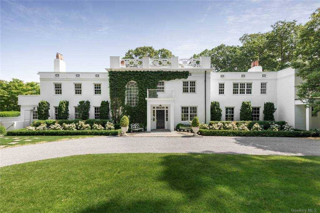 Perfect Hamptons Alternative ; A grand water view estate with over sized heated pool, pool house with kitchen and bath, clay tennis court, and private beach access with dock.