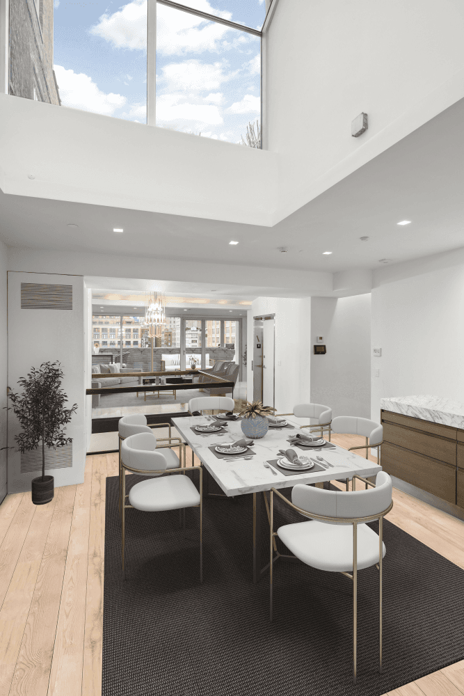 Perched at the top of a boutique luxury development overlooking downtown Manhattan and Tribeca's Historic District, the Penthouse at Laight House is a 3, 730 square foot triplex featuring 3 ...