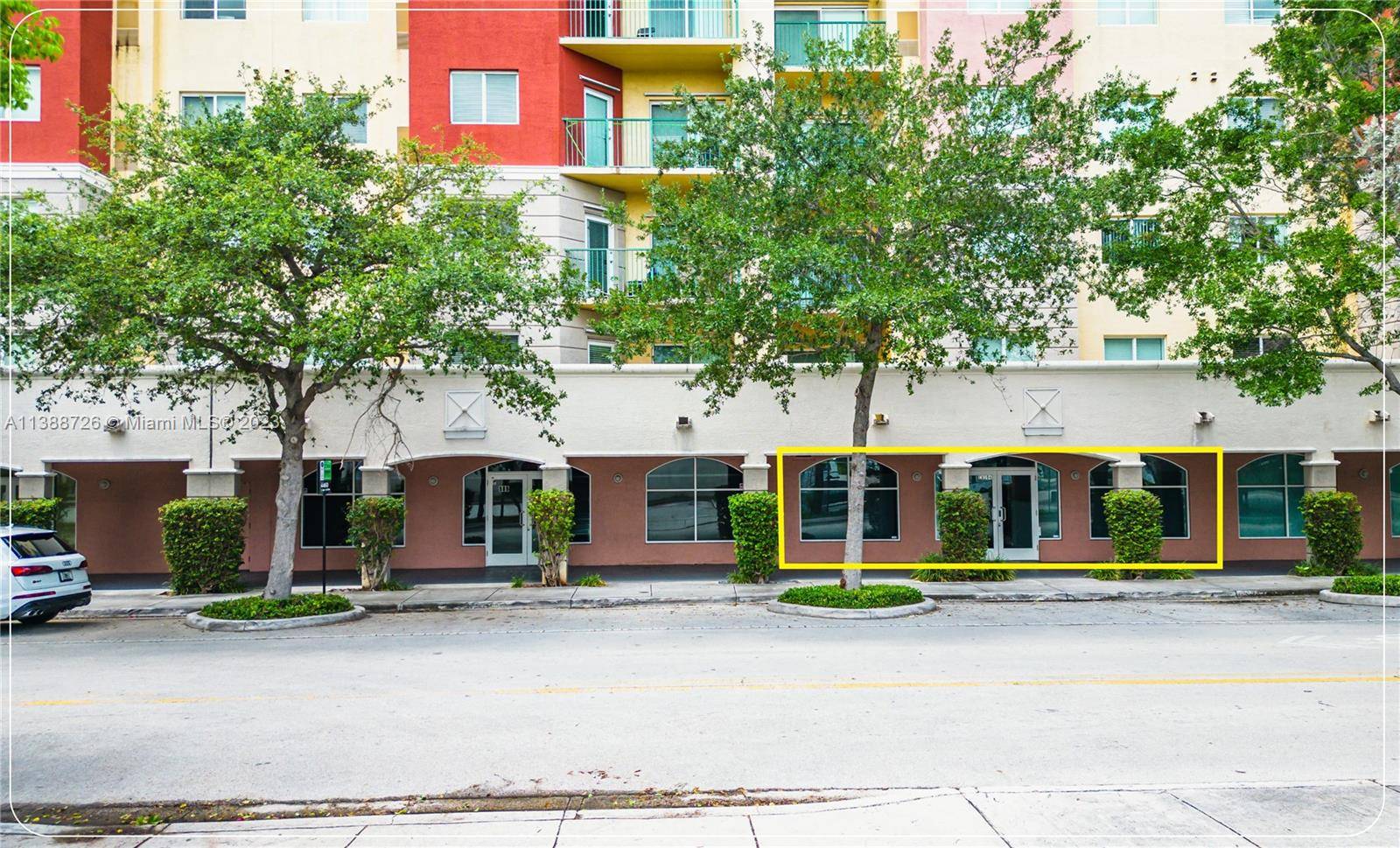 Medical office retail space for sale on the ground floor of The Valencia Mixed Use condominium building.