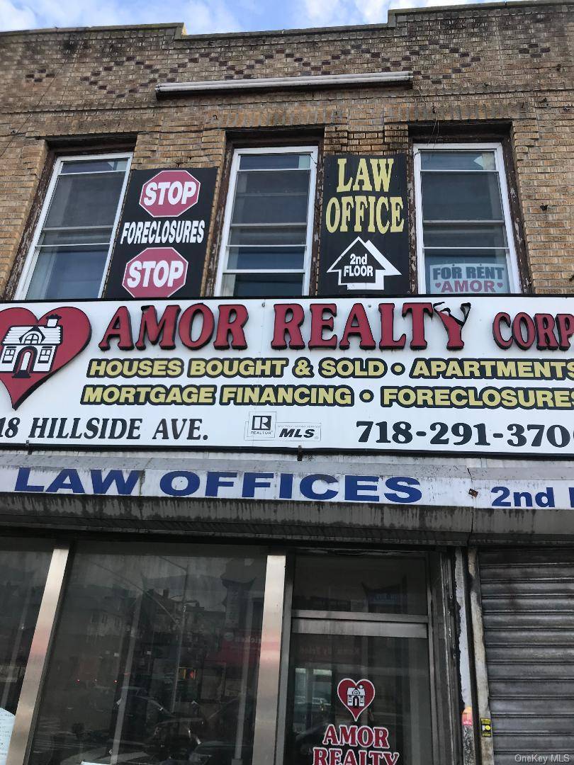 Office space for rent on 2nd floor of two store building.