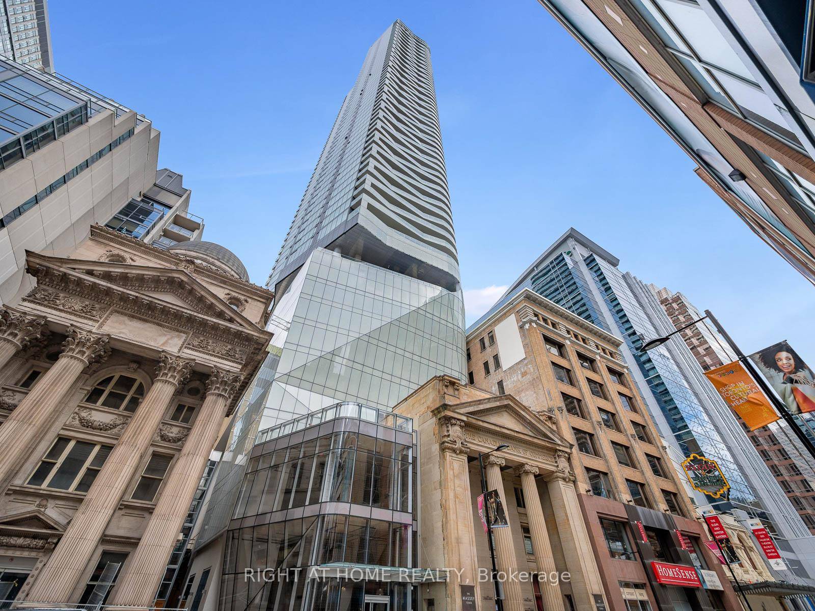 Sky living at heart of downtown Toronto with Unobstructed Panoramic View Of The Lake And CN Tower thru Floor To Ceilings Windows.