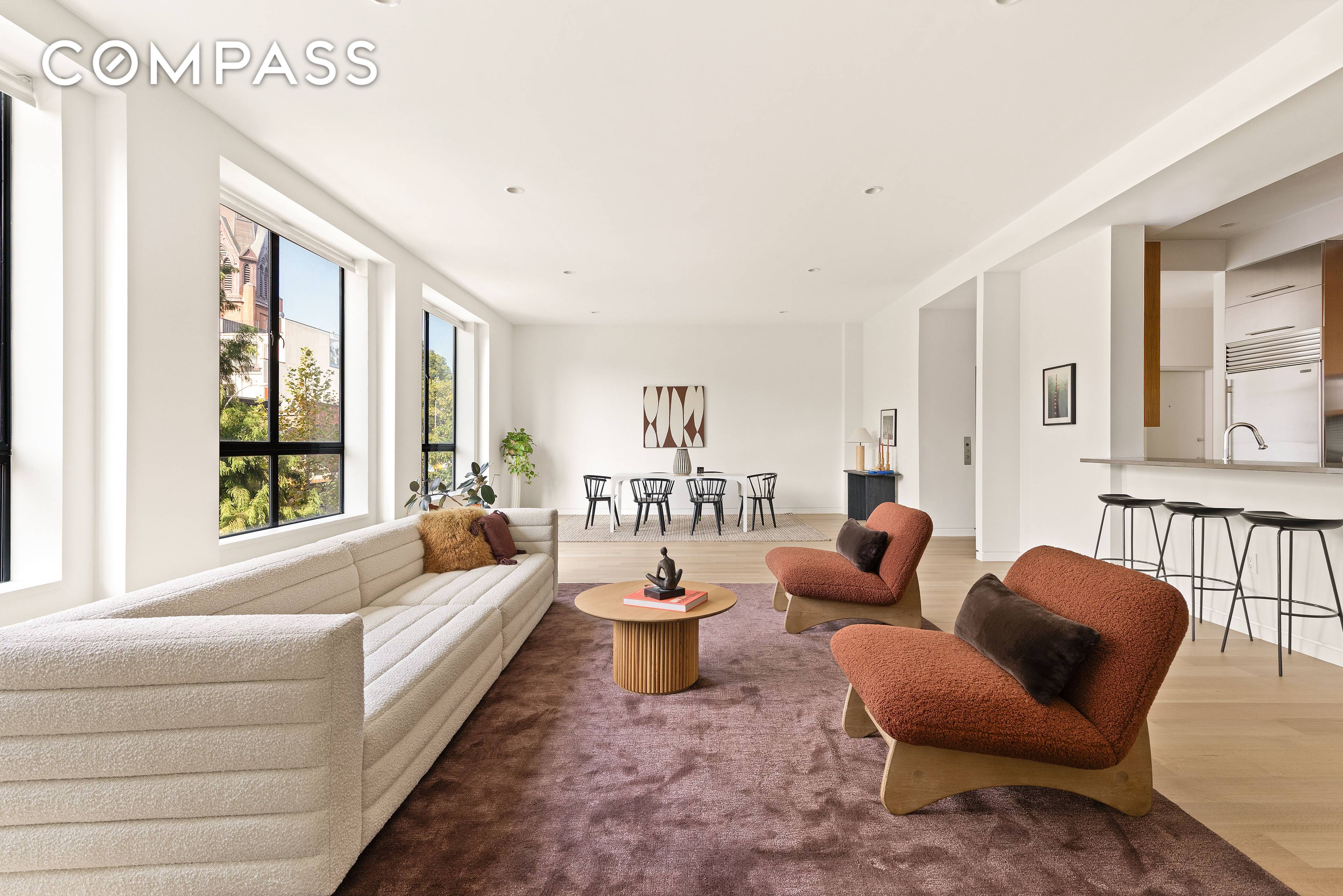 This rare, full floor condo is an expansive three bedroom, two and a half bathroom with modern design features that offer a unique combination of scale, light, and private outdoor ...