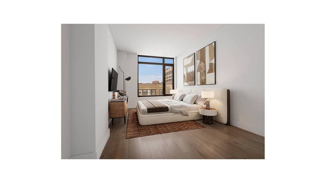 Residence 4A is flawlessly designed, one bedroom, one bathroom corner apartment.