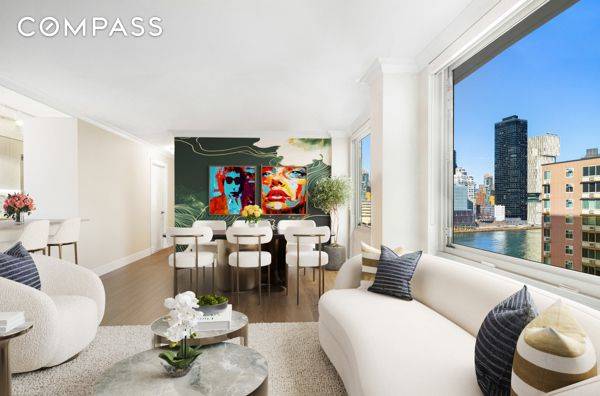 Discover unparalleled luxury in this newly renovated gem offering breathtaking East River and Manhattan skyline views from every room.