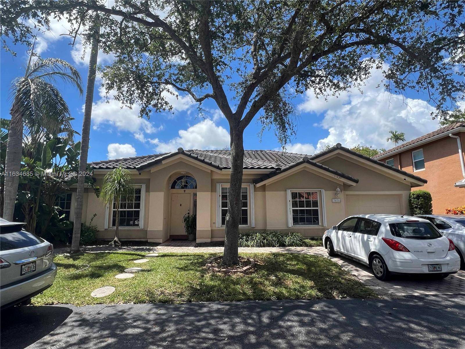 Beautiful 3 bedroom, 2 bath single family home with a 1 car garage in the Oasis private community, Pompano Beach.
