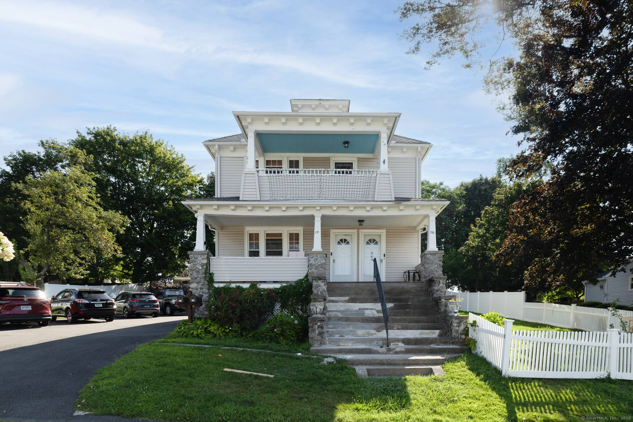 Large 2 family house in good condition.