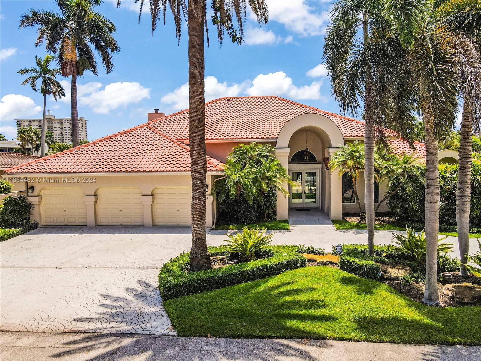 This modern, one story home in Seven Isles is packed with luxurious upgrades, few including a new concrete seawall, dock, impact windows, doors and a 60KW natural gas generator.