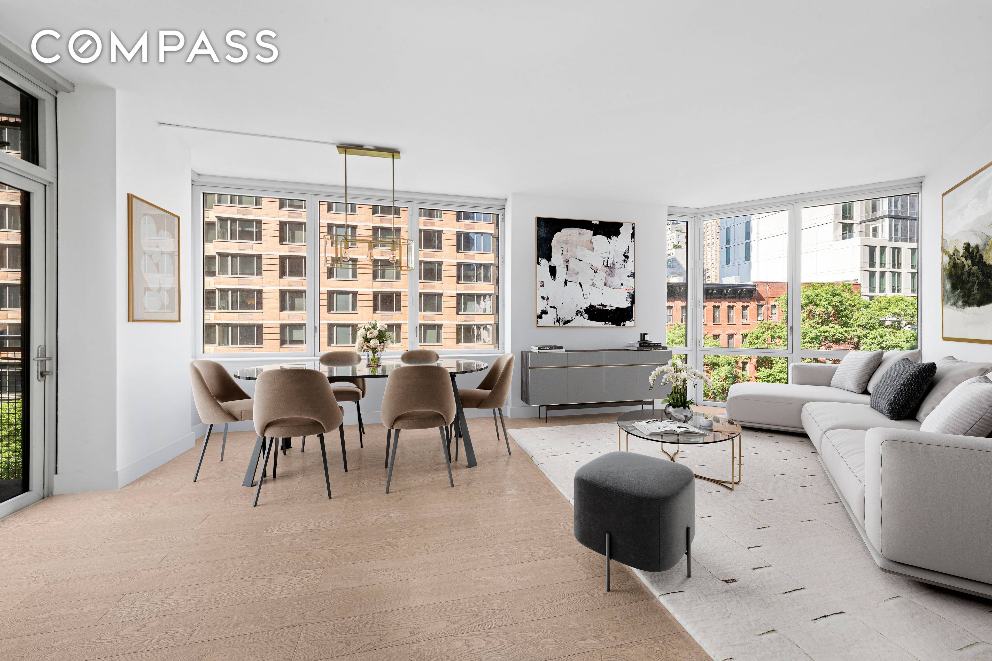 This south facing corner 2 bedroom, 2 bathroom home at The Charleston is truly a rare find.