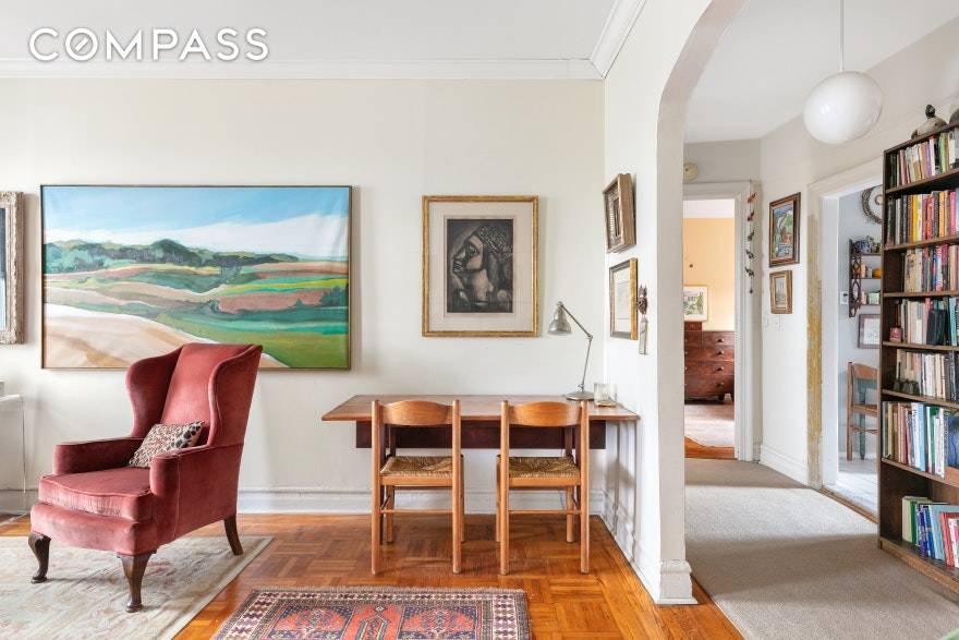 Pre War details abound in this gorgeous top floor, sun filled beauty.