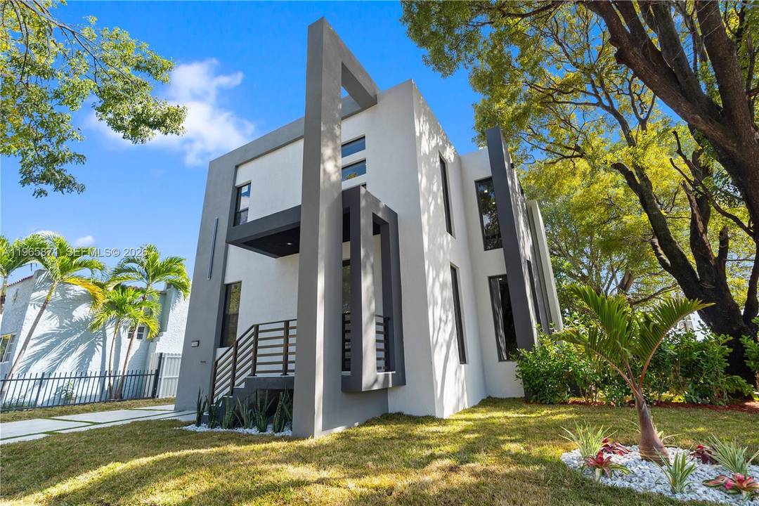 Newly constructed contemporary residence situated on a corner lot in the heart of Miami.