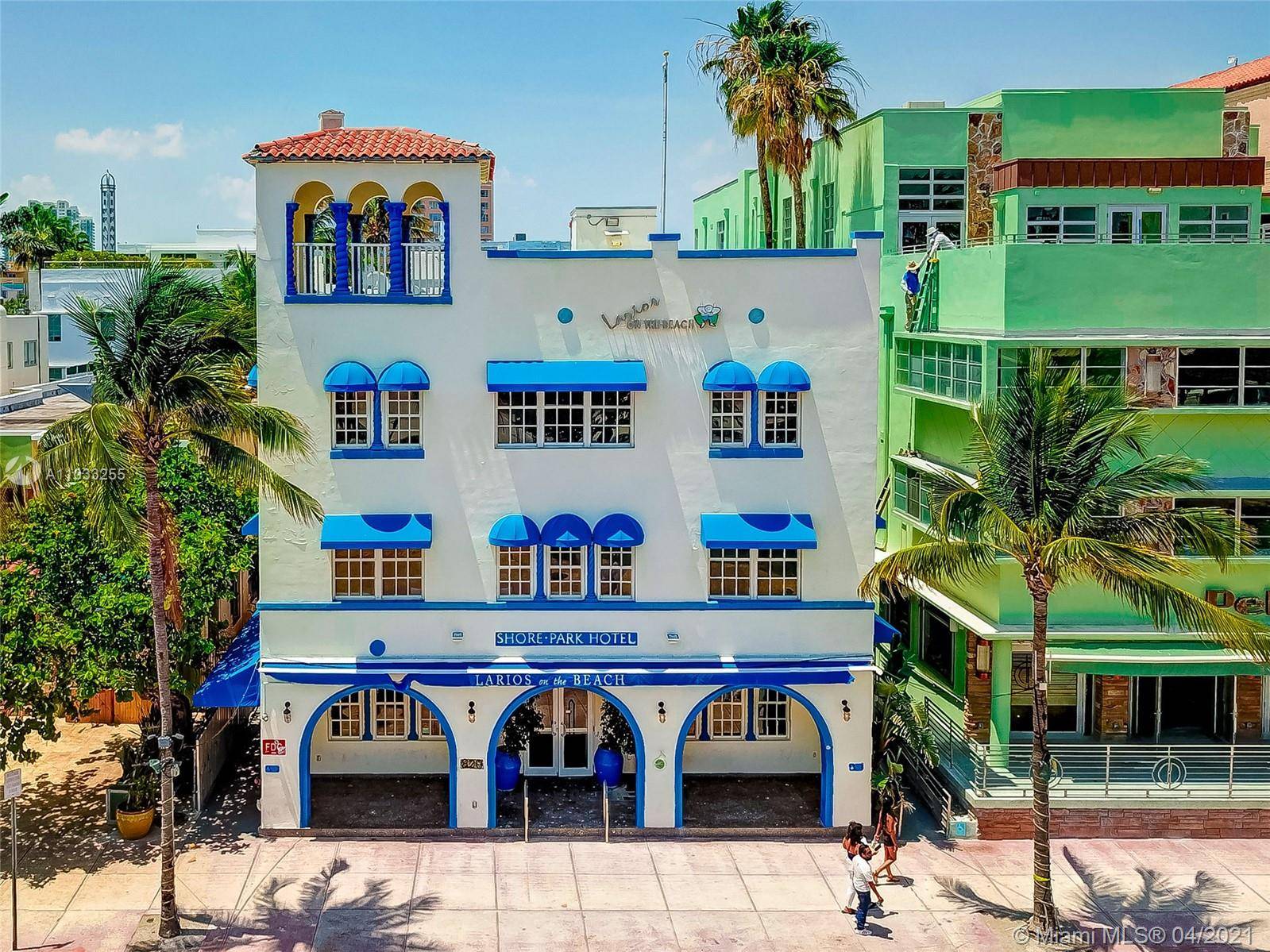This trophy property offers multiple revenue sources and 50 feet of frontage on iconic Ocean Drive in South Beach.