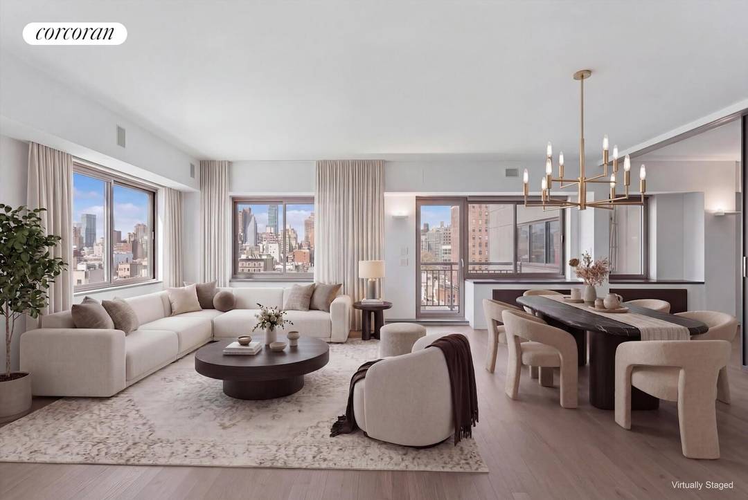 Perched ten stories above the East Village, Residence 10B at 240 East 10th Street is a high floor condominium with sweeping panoramic views, dramatic natural light, and a large private ...