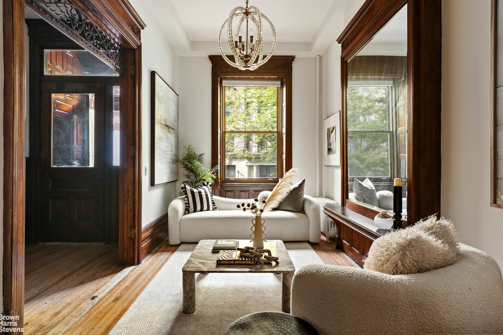 This grand and meticulously restored townhouse, located just north of Central Park and moments from Morningside Park, is perfectly tailored for elevated city living and effortless entertaining.