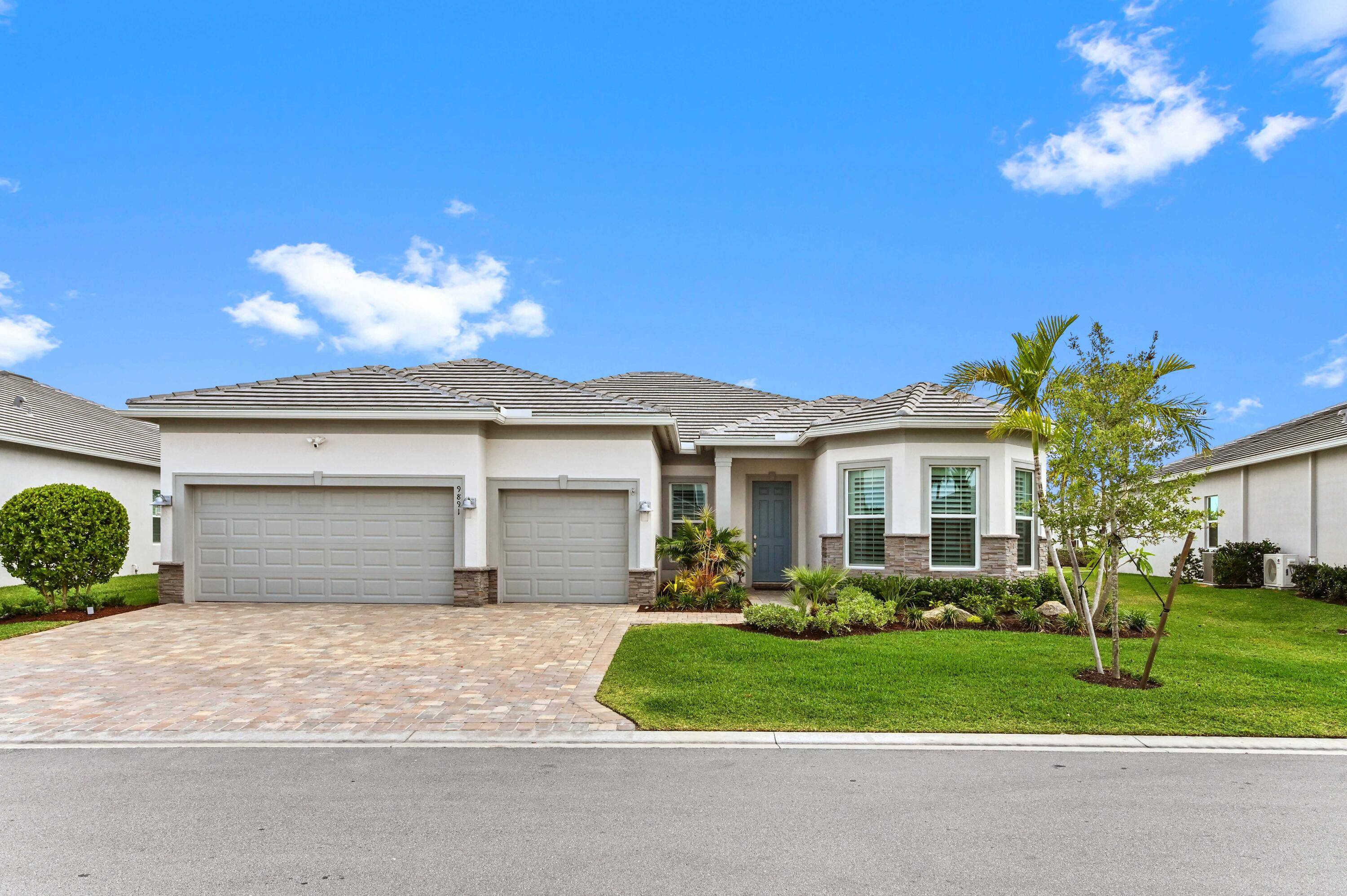 Welcome to this stunning 2023 built single family home nestled in the prestigious gated community of Highpointe at Stuart.